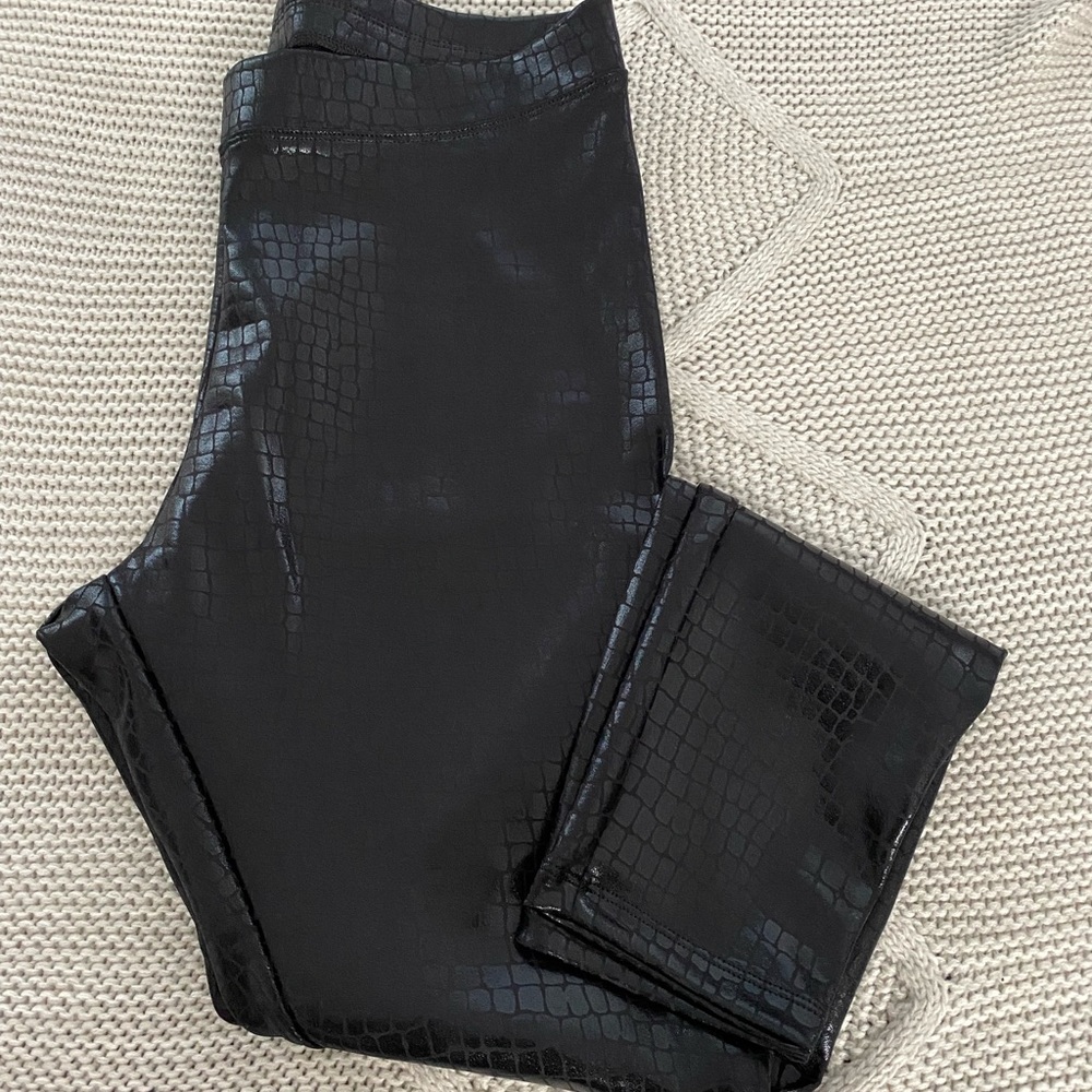 Express Animal Print Faux Leather Leggings